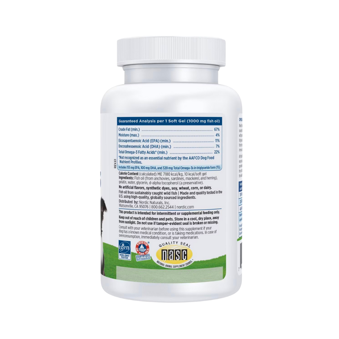 Nordic Naturals Omega-3 Pet Soft Gels | High-Quality + Sustainably Sourced Fish Oil