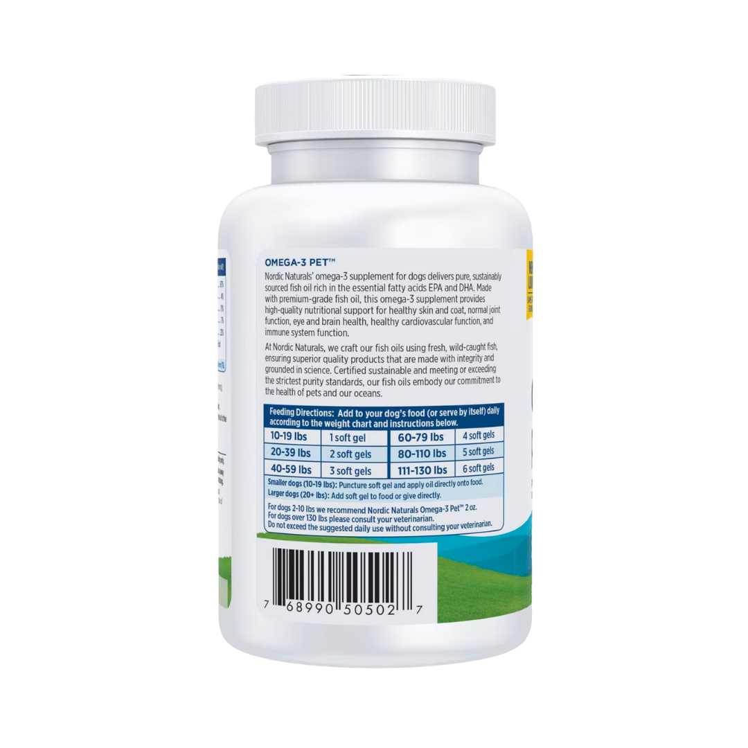 Nordic Naturals Omega-3 Pet Soft Gels | High-Quality + Sustainably Sourced Fish Oil