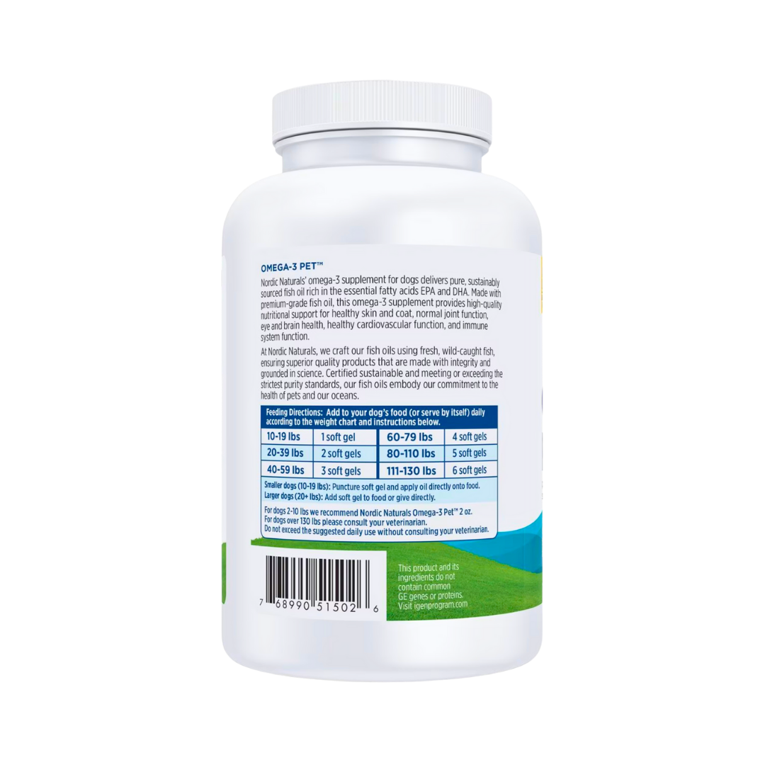 Nordic Naturals Omega-3 Pet Soft Gels | High-Quality + Sustainably Sourced Fish Oil