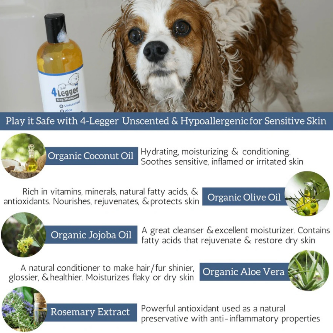 4-Legger Organic Hypoallergenic Shampoo | Unscented