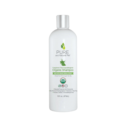 Pure and Natural Pet Organic Fragrance Free Hypoallergenic Shampoo