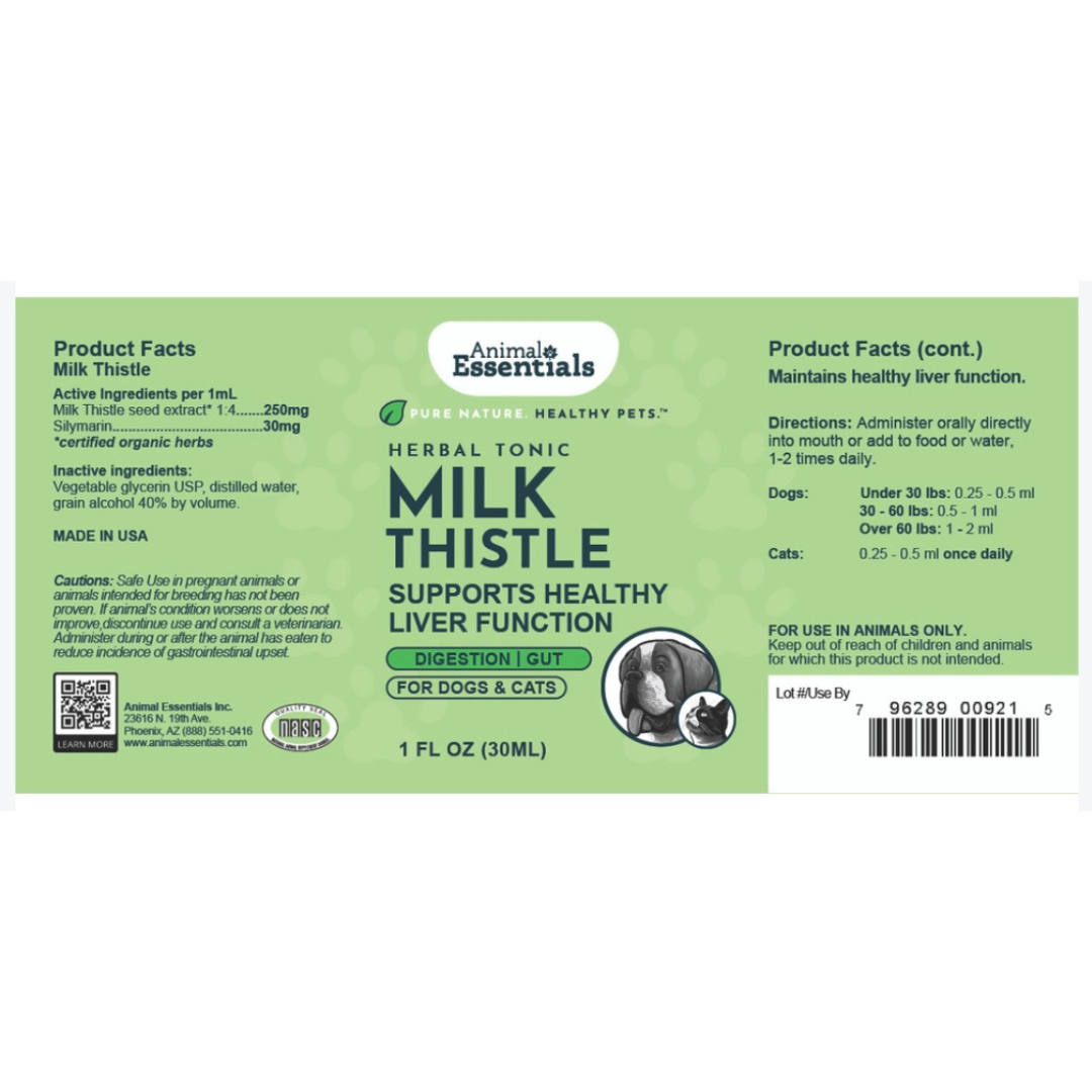 Animal Essentials Milk Thistle | Natural Liver Detox