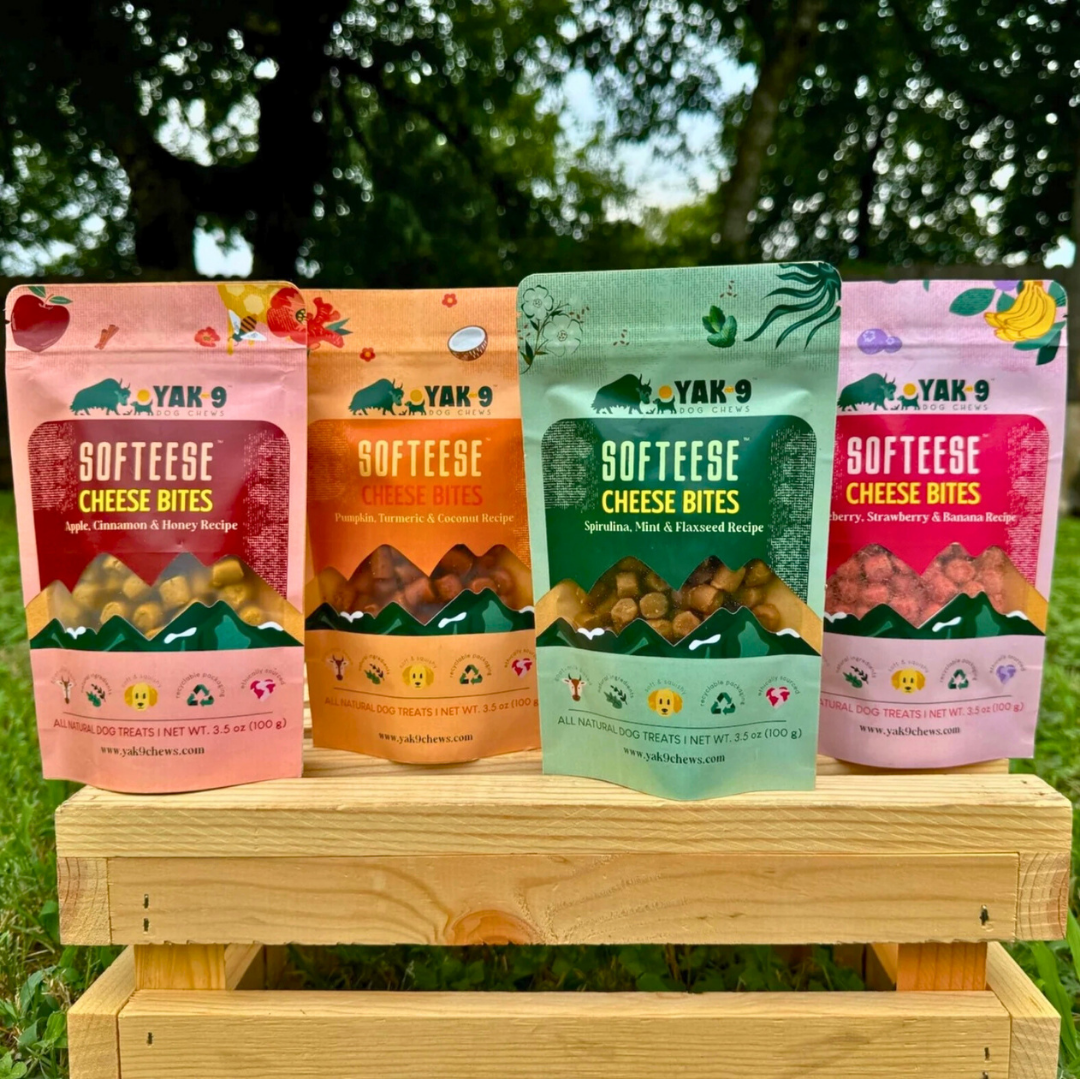 Yak9 Softeese Yak Cheese Bites | Spirulina + Mint + Flaxseed