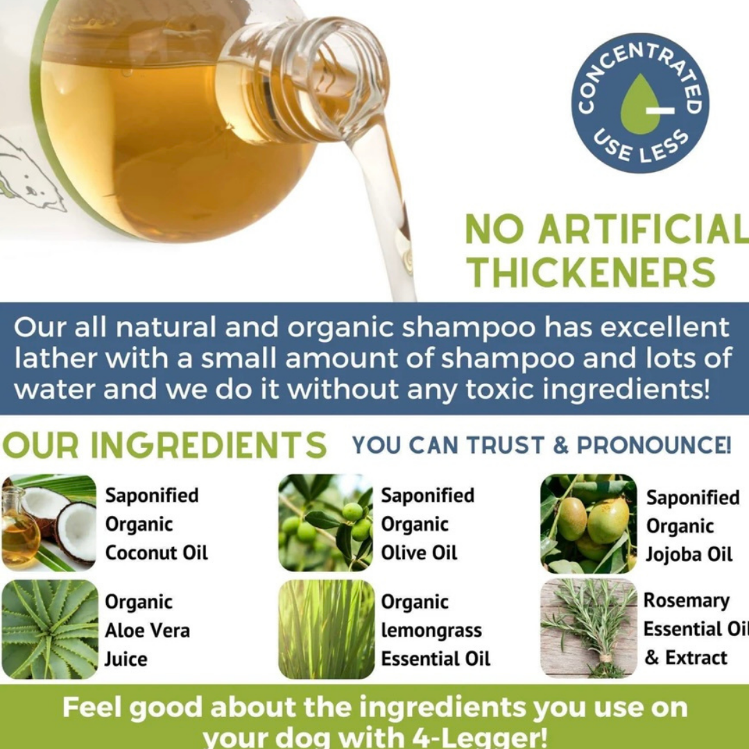 4-Legger Organic Shampoo | Lemongrass + Aloe