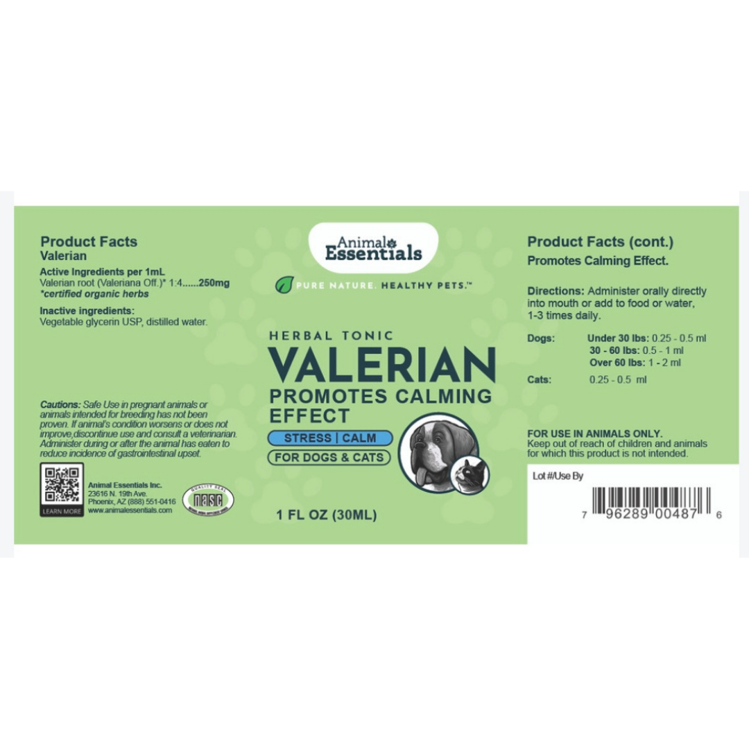 Animal Essentials Valerian | Relaxation + Anxiety Relief