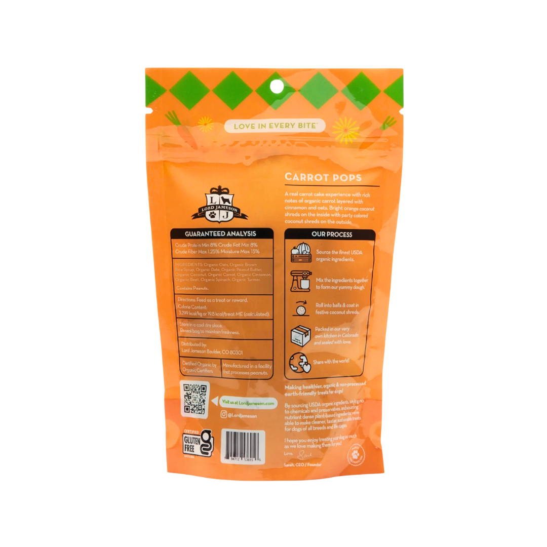 Lord Jameson Organic Treats | Carrot Pops