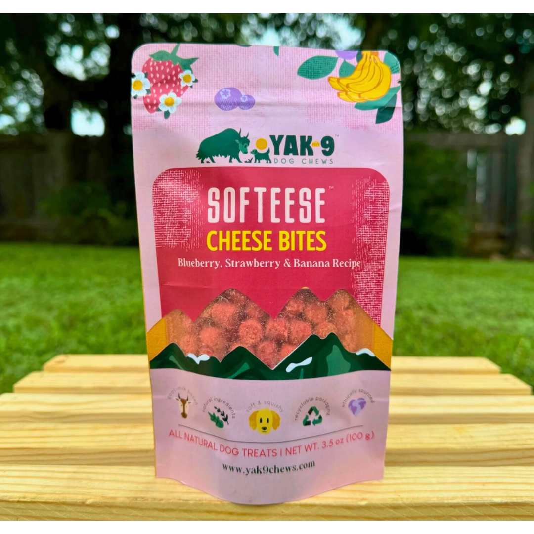 Yak9 Softeese Yak Cheese Bites | Strawberry + Blueberry + Banana