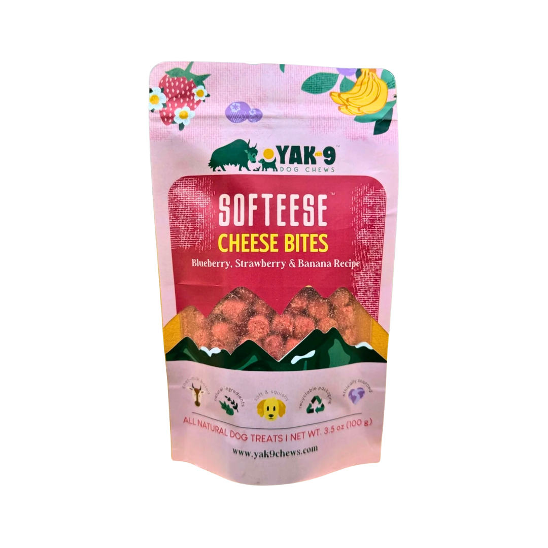 Yak9 Softeese Yak Cheese Bites | Strawberry + Blueberry + Banana