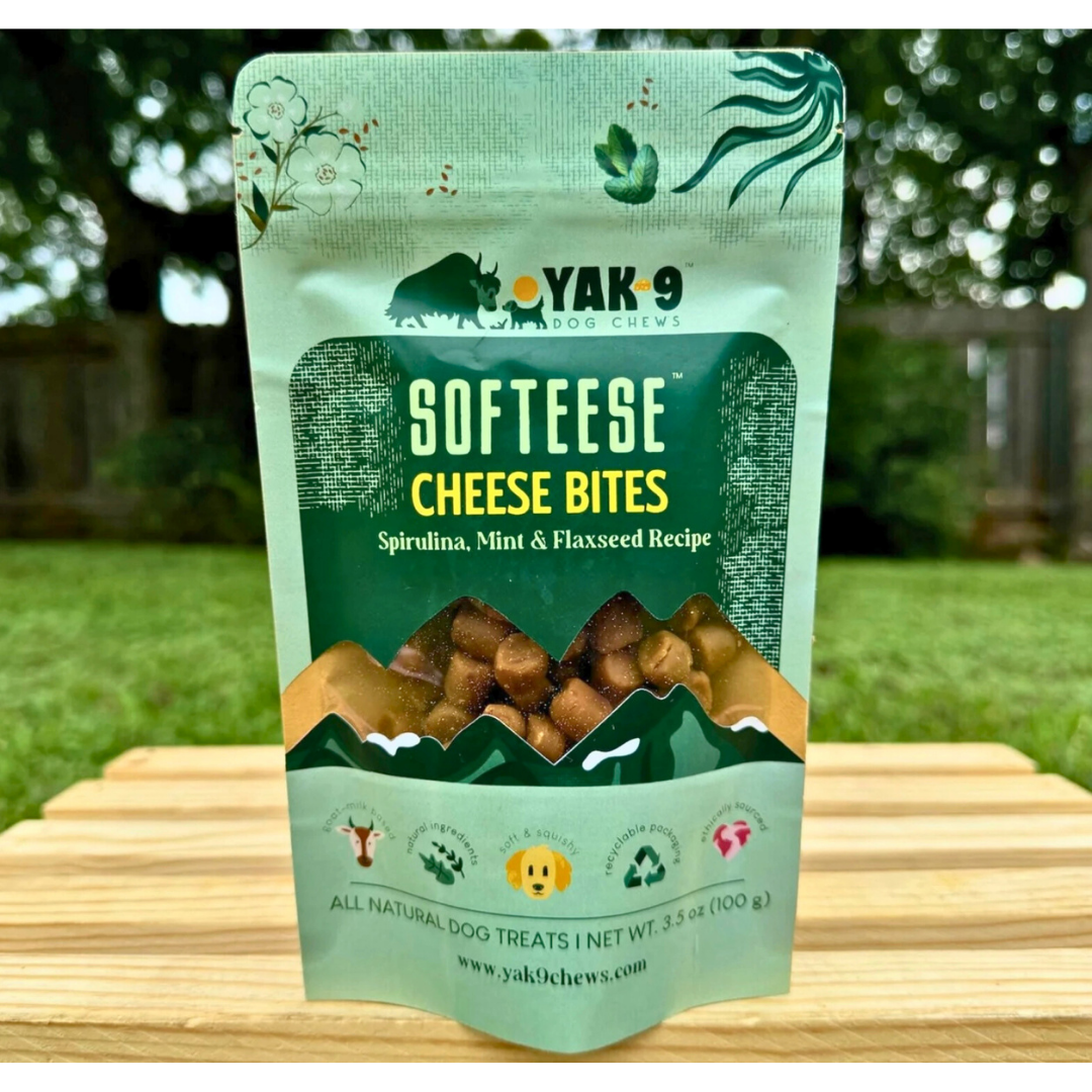 Yak9 Softeese Yak Cheese Bites | Spirulina + Mint + Flaxseed