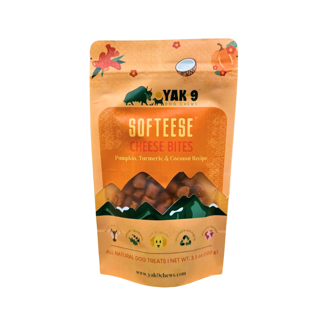 Yak9 Softeese Yak Cheese Bites | Pumpkin + Turmeric + Coconut