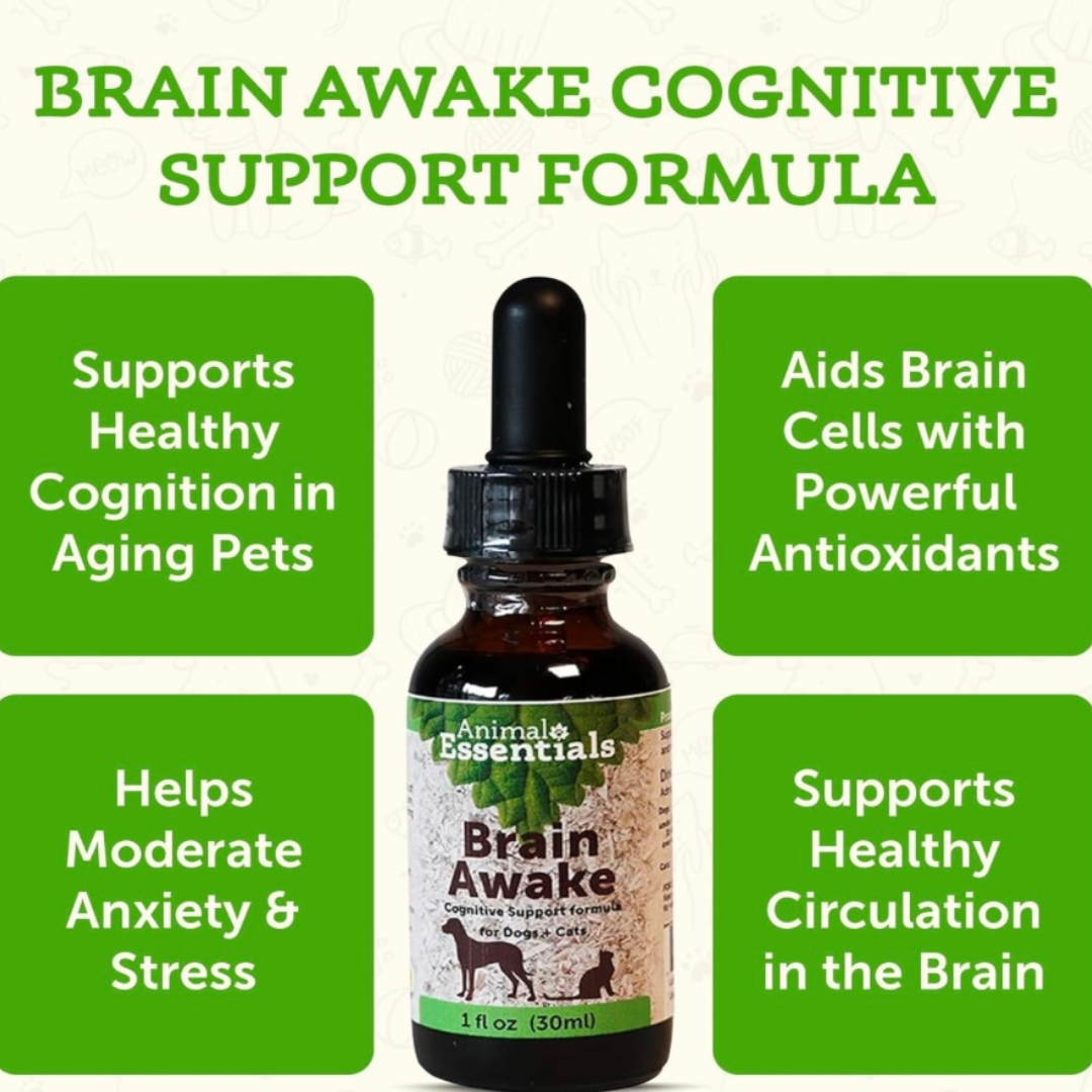 Animal Essentials Brain Awake | Natural Cognitive + Nerve Support