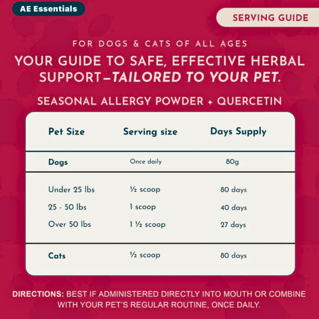 Animal Essentials Seasonal Allergy Powder | Natural Histamine + Allergy Relief