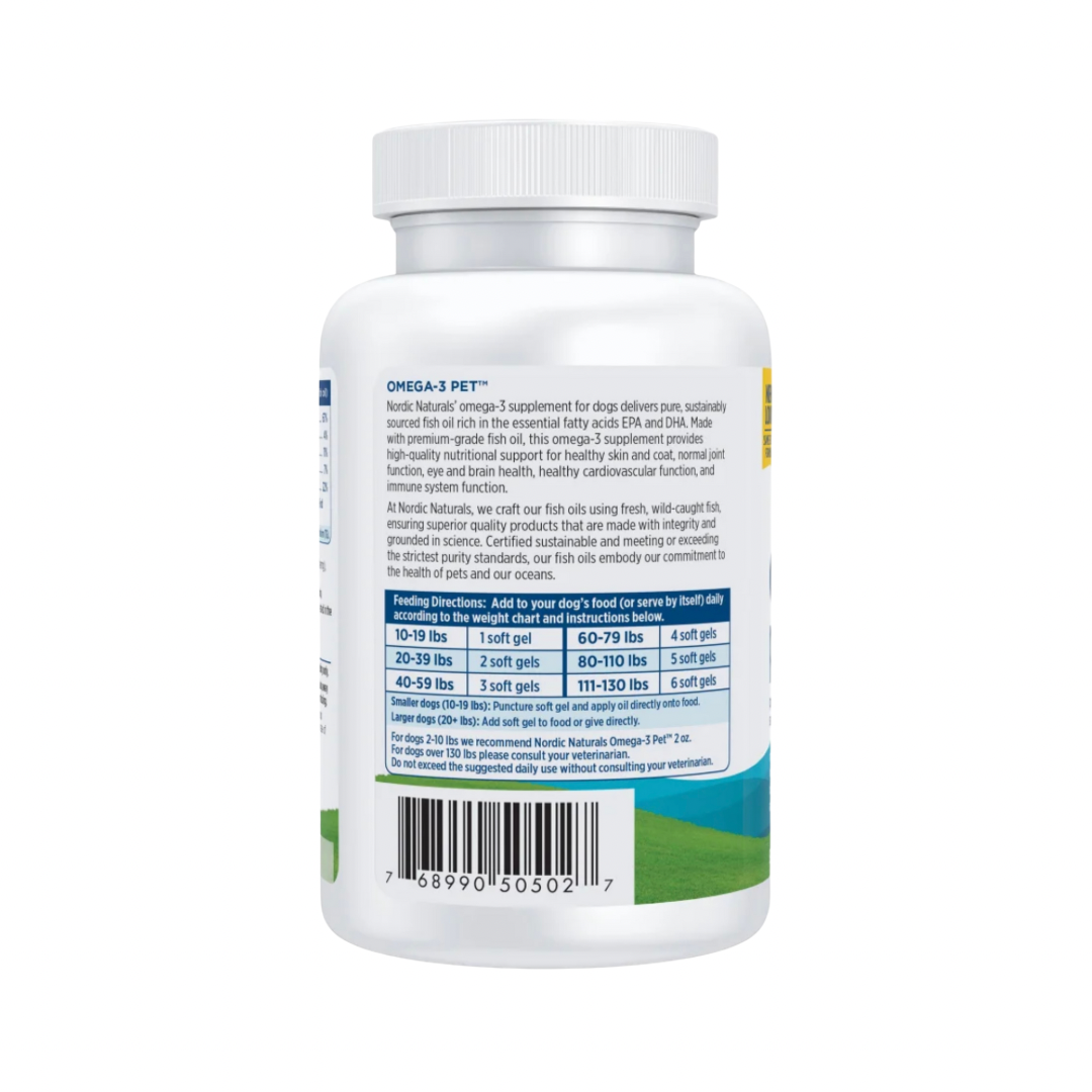 Nordic Naturals Omega-3 Pet Soft Gels | High-Quality + Sustainably Sourced Fish Oil