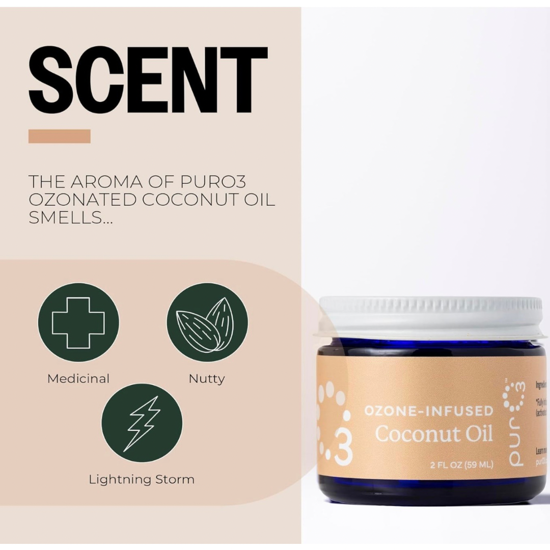 PurO3 Ozonated Coconut Oil | Natural Skin Healing + Oral Care