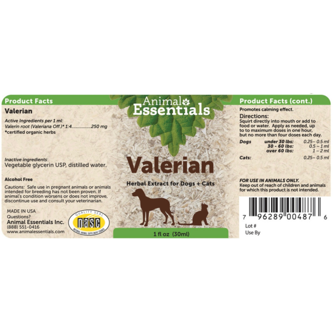 Animal Essentials Valerian | Relaxation + Anxiety Relief