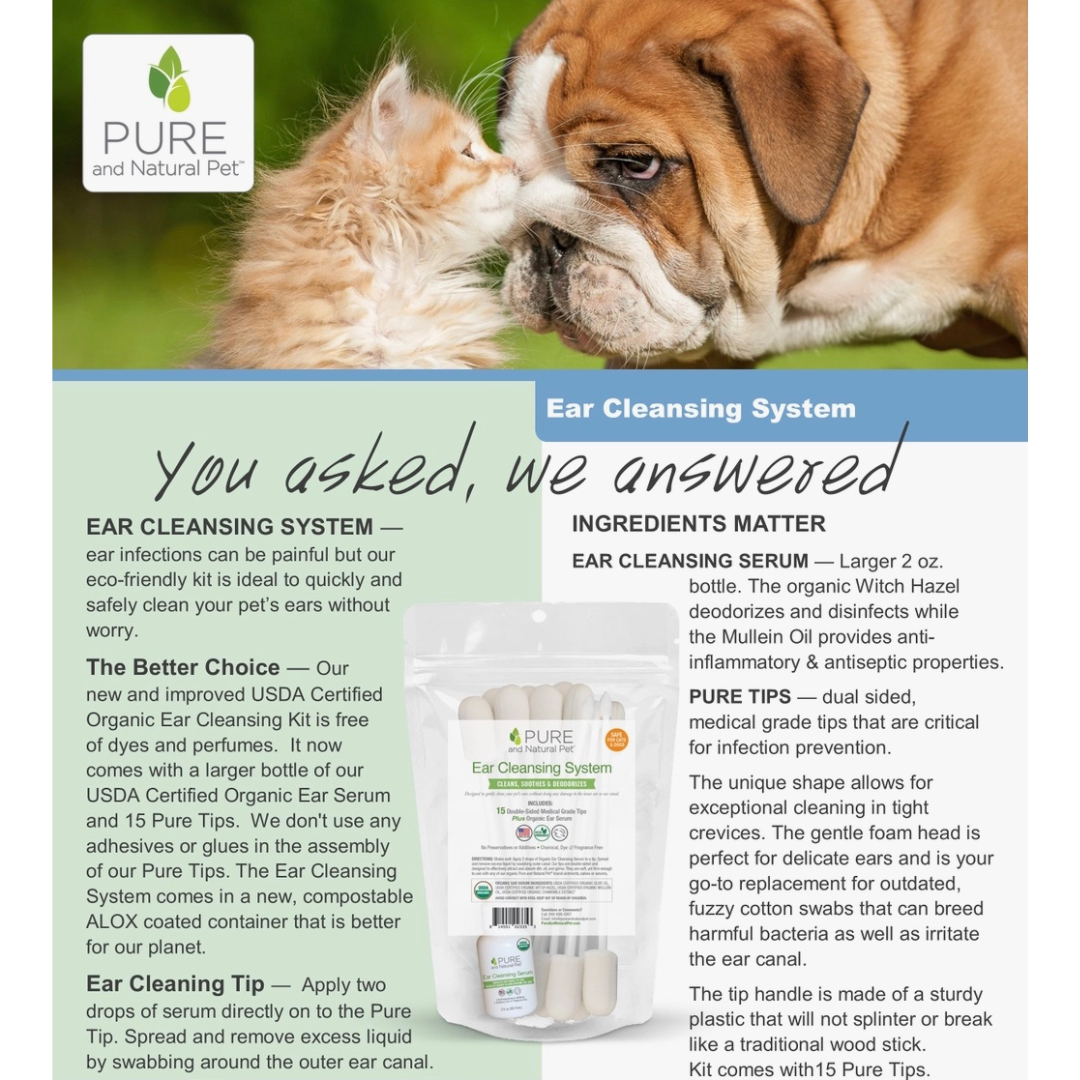 Pure and Natural Pet Organic Ear Cleansing System