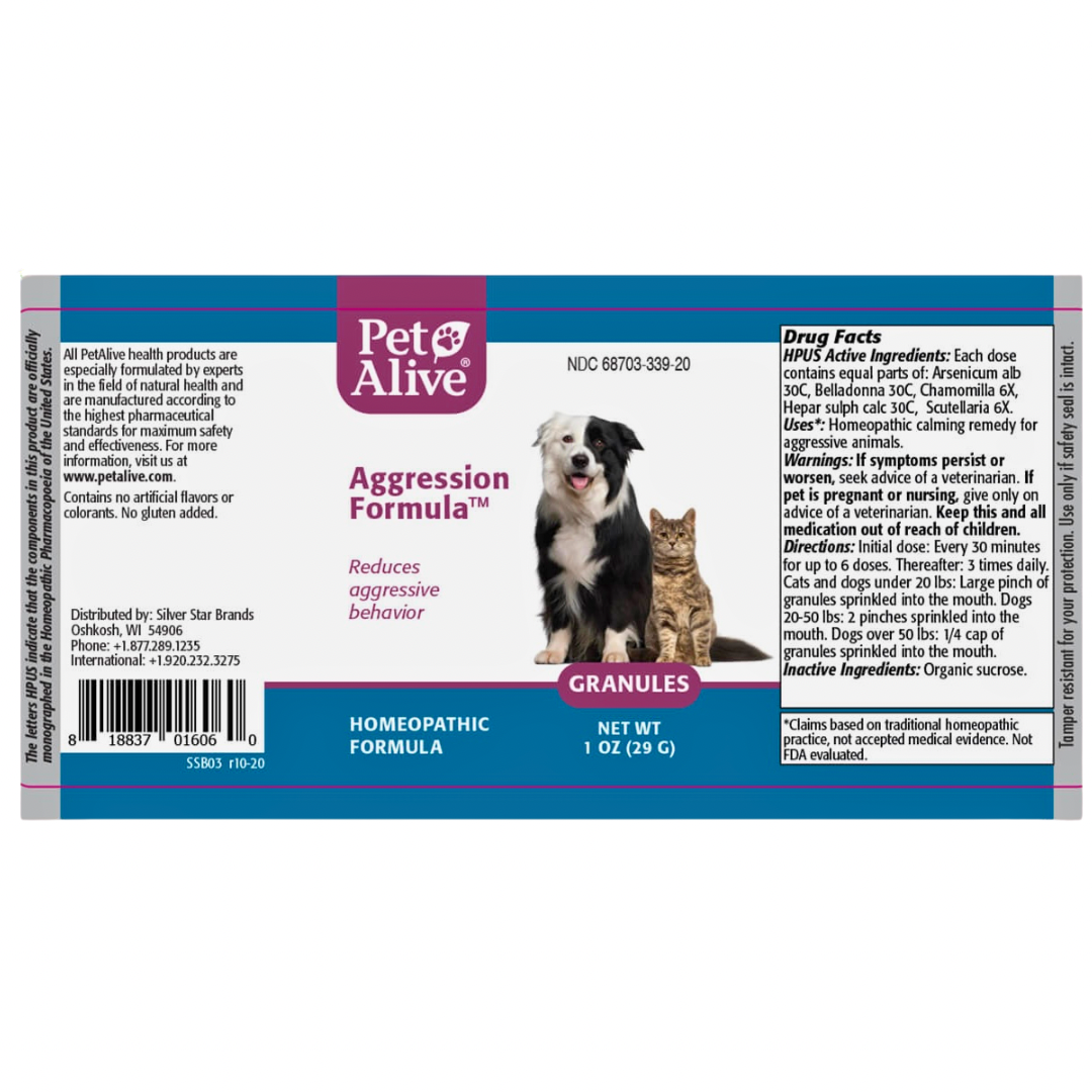 Pet Alive Aggression Formula | Homeopathic Emotional + Behavioral Support