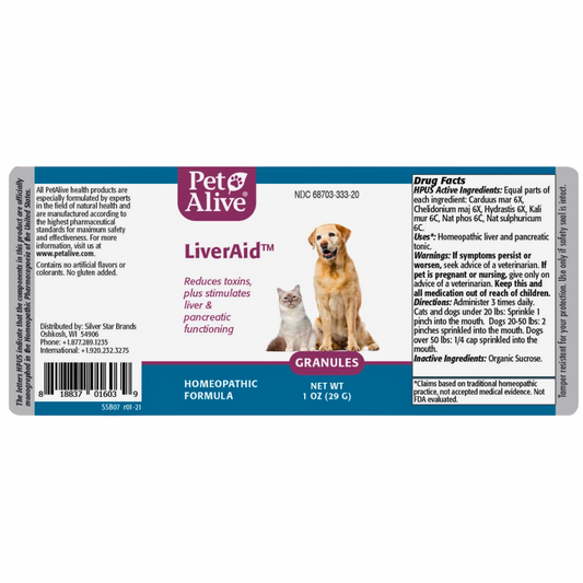 Pet Alive LiverAid | Homeopathic Detox + Liver Support
