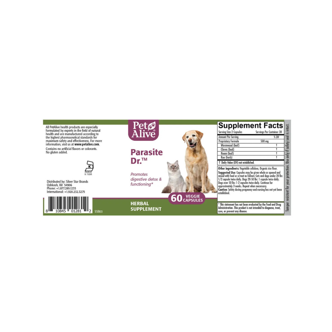 Pet Alive Parasite Dr. | Natural Herbal Formula for Parasite Defense