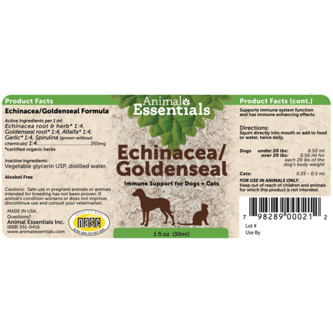 Animal Essentials Echinacea/Goldenseal | Immune Boost + Seasonal Wellness