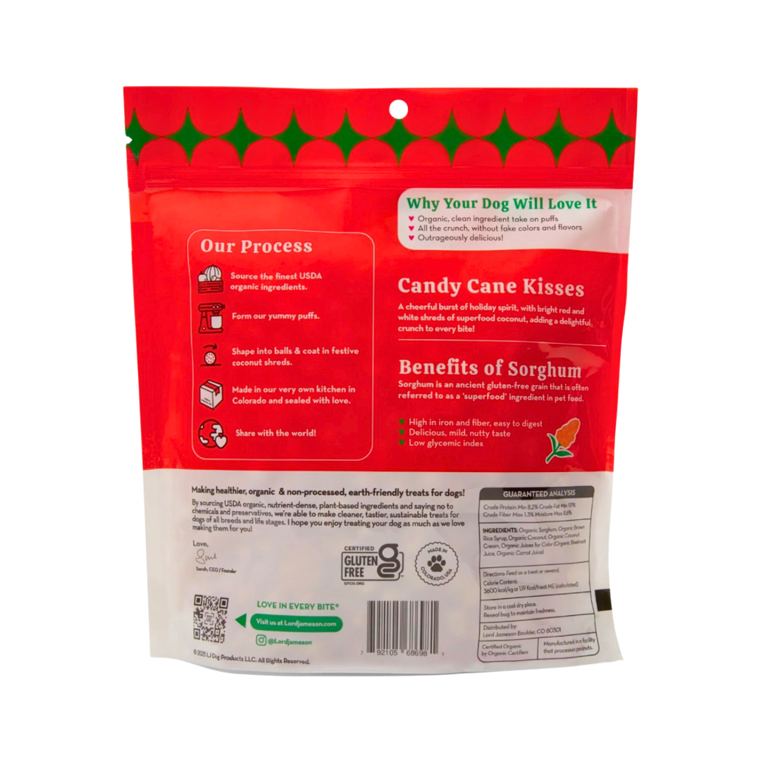 Lord Jameson Organic Love Puffs | Candy Cane Kisses