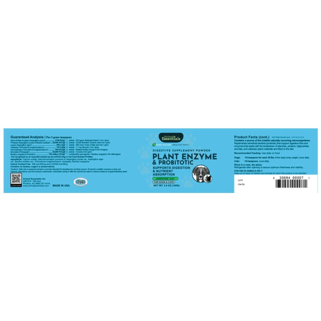 Animal Essentials Plant Digestive Enzymes + Probiotics