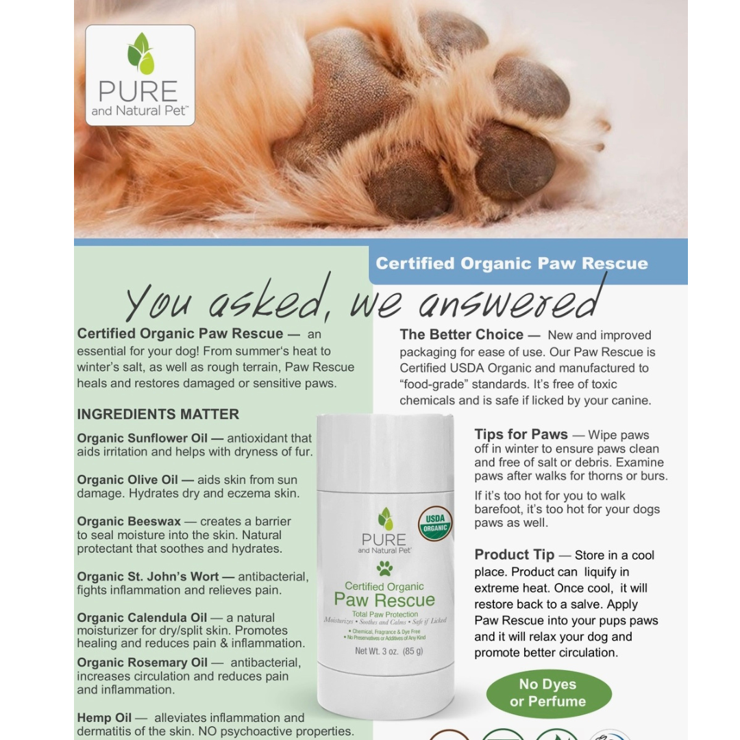 Pure and Natural Pet Organic Paw Rescue