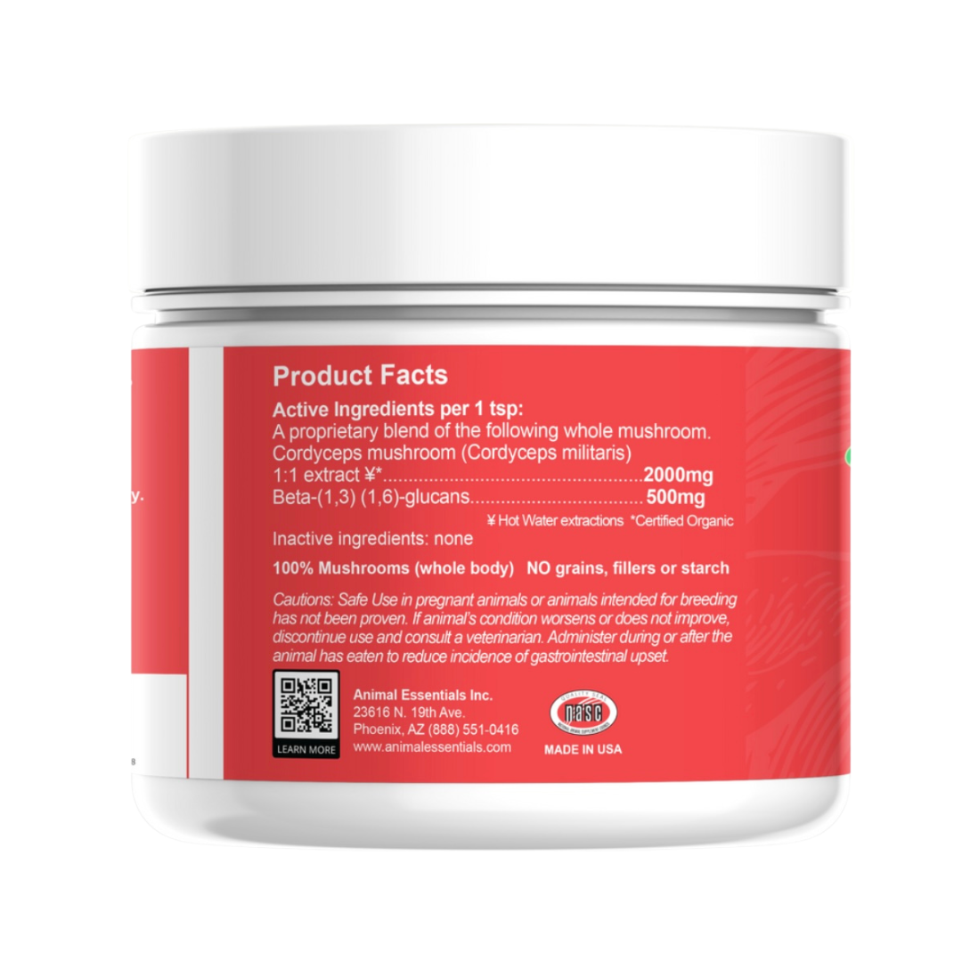 Animal Essentials Energy Organic Cordyceps Mushroom | Energy + Endurance Support