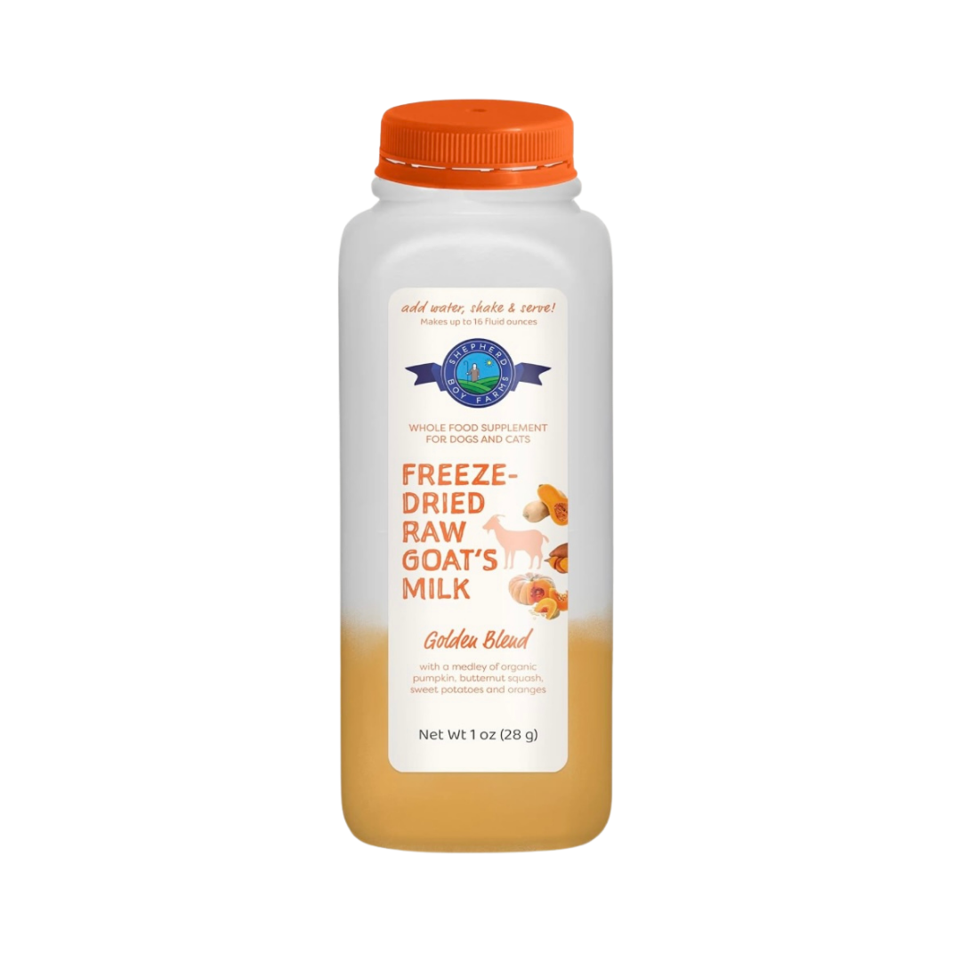 Shepherd Boy Farms Freeze-Dried Raw Goat’s Milk Golden Blend For Dogs & Cats Shepherd Boy Farms Freeze-Dried Raw Goat’s Milk Golden Blend For Dogs & Cats
