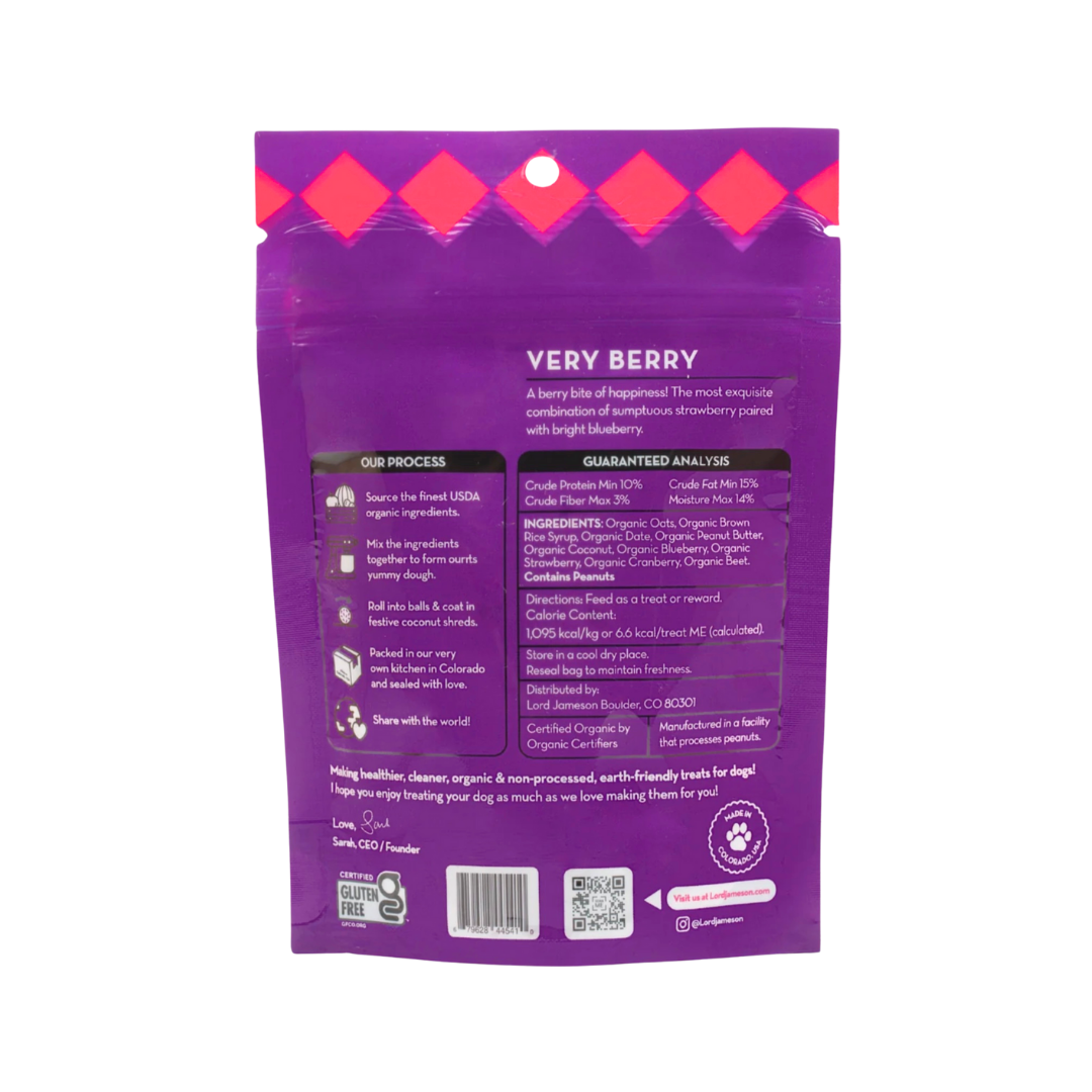 Lord Jameson Organic Treats | Very Berry Minis