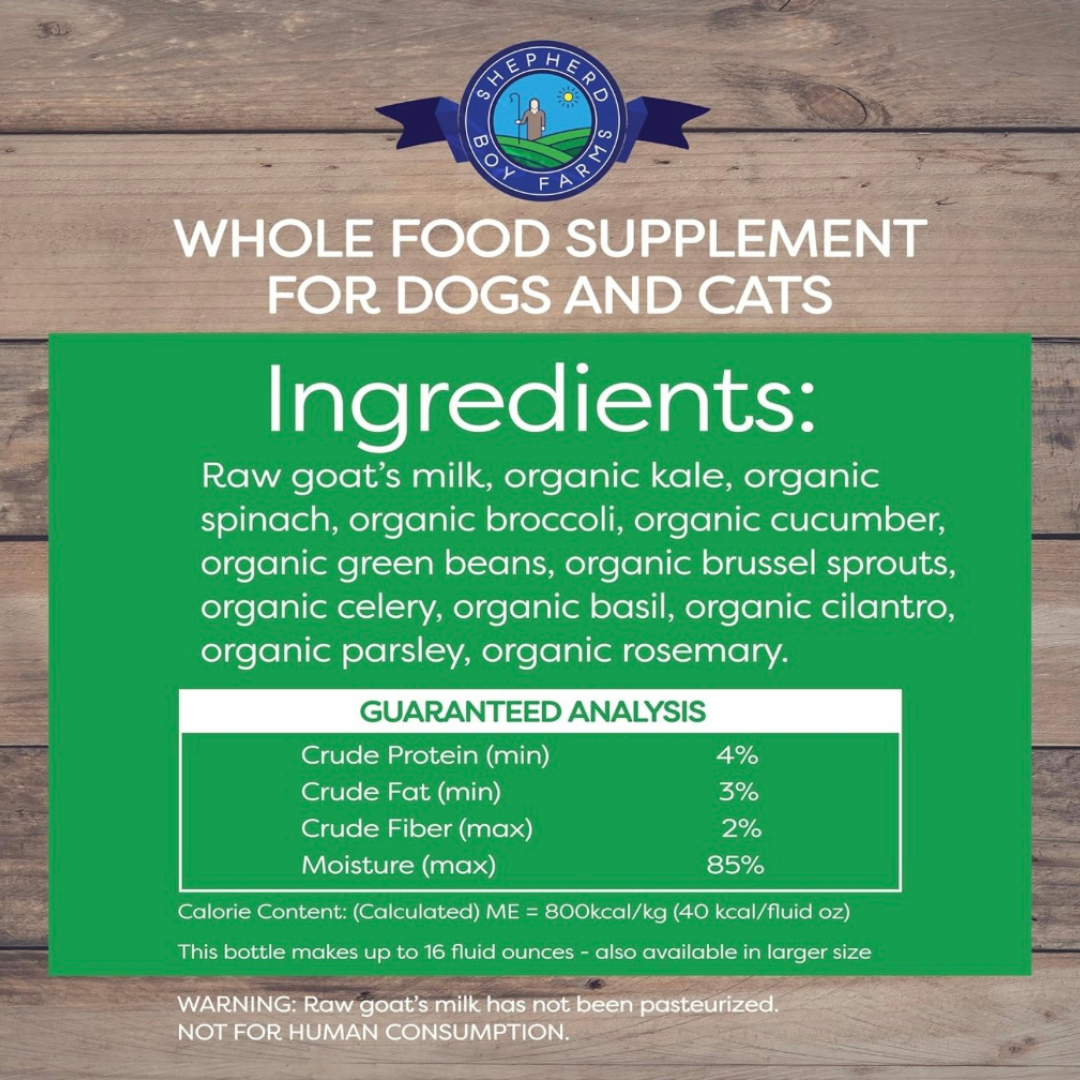 Shepherd Boy Farms Freeze-Dried Raw Goat's Milk | Super Greens Blend