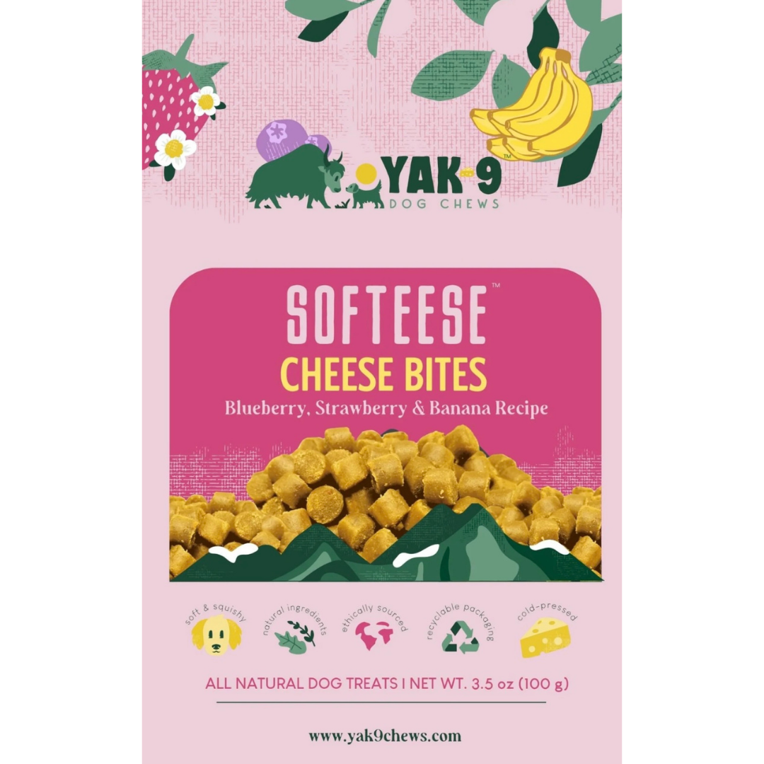 Yak9 Softeese Yak Cheese Bites | Strawberry + Blueberry + Banana