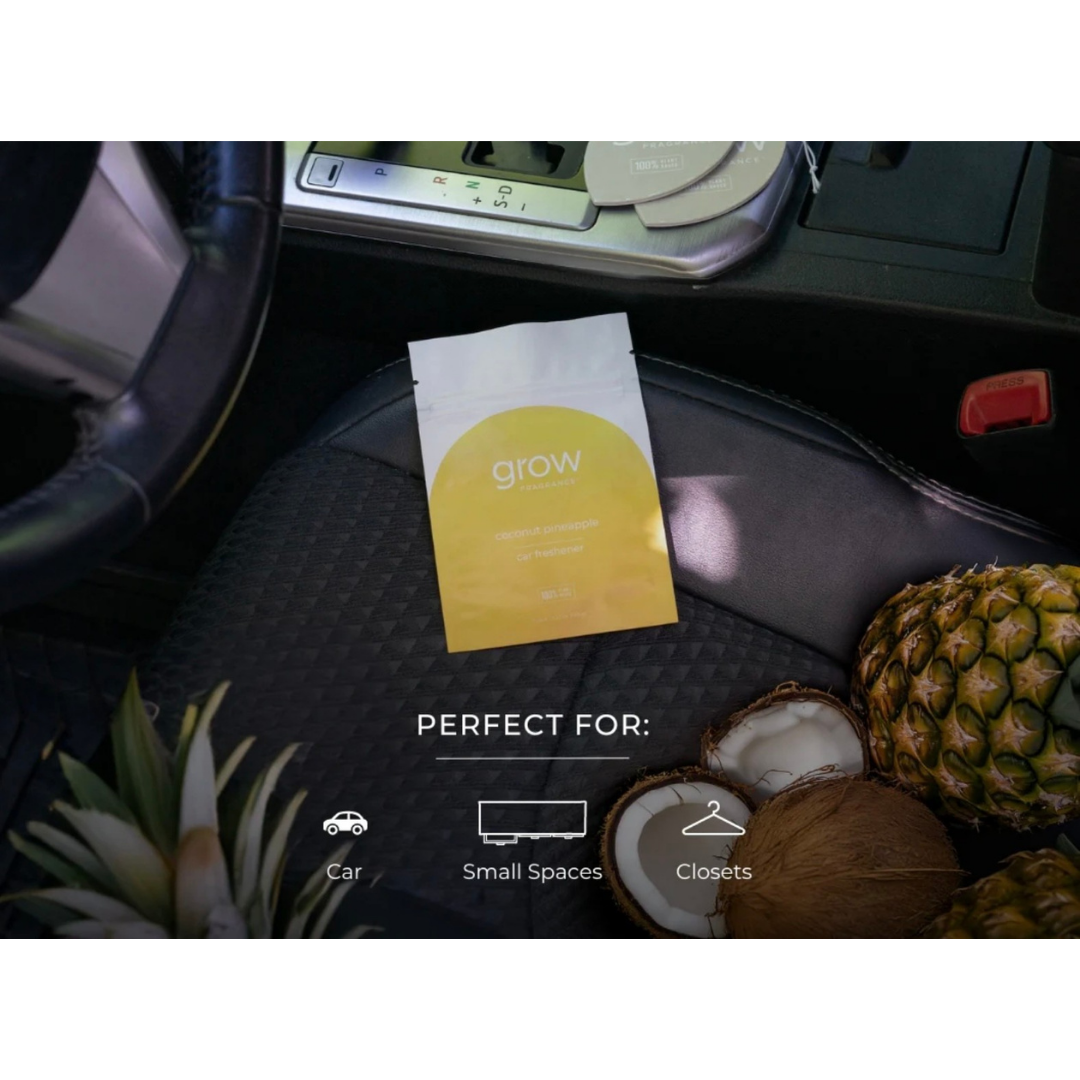 Grow Natural Car Fresheners | Coconut Pineapple