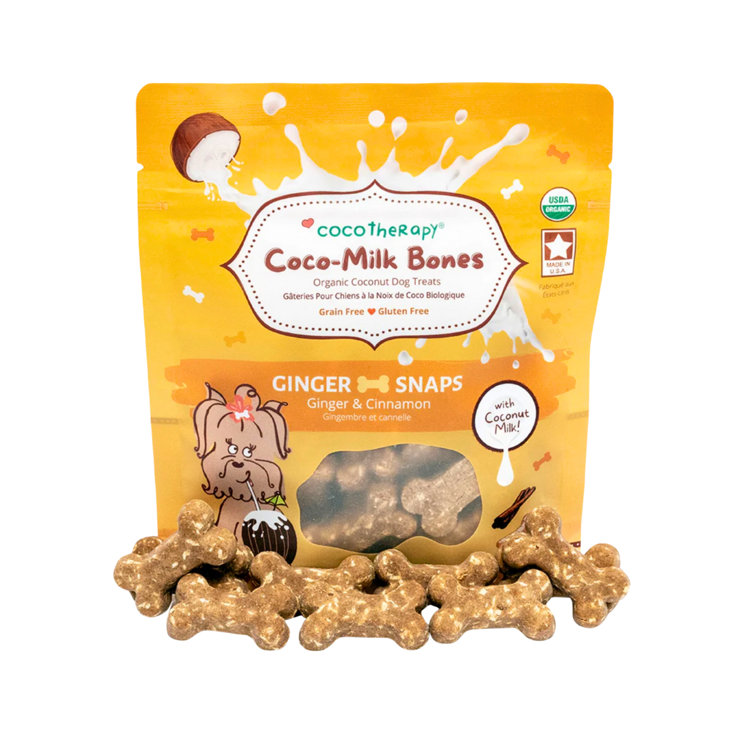 CocoTherapy Organic Coco-Milk Bones | Ginger Snaps
