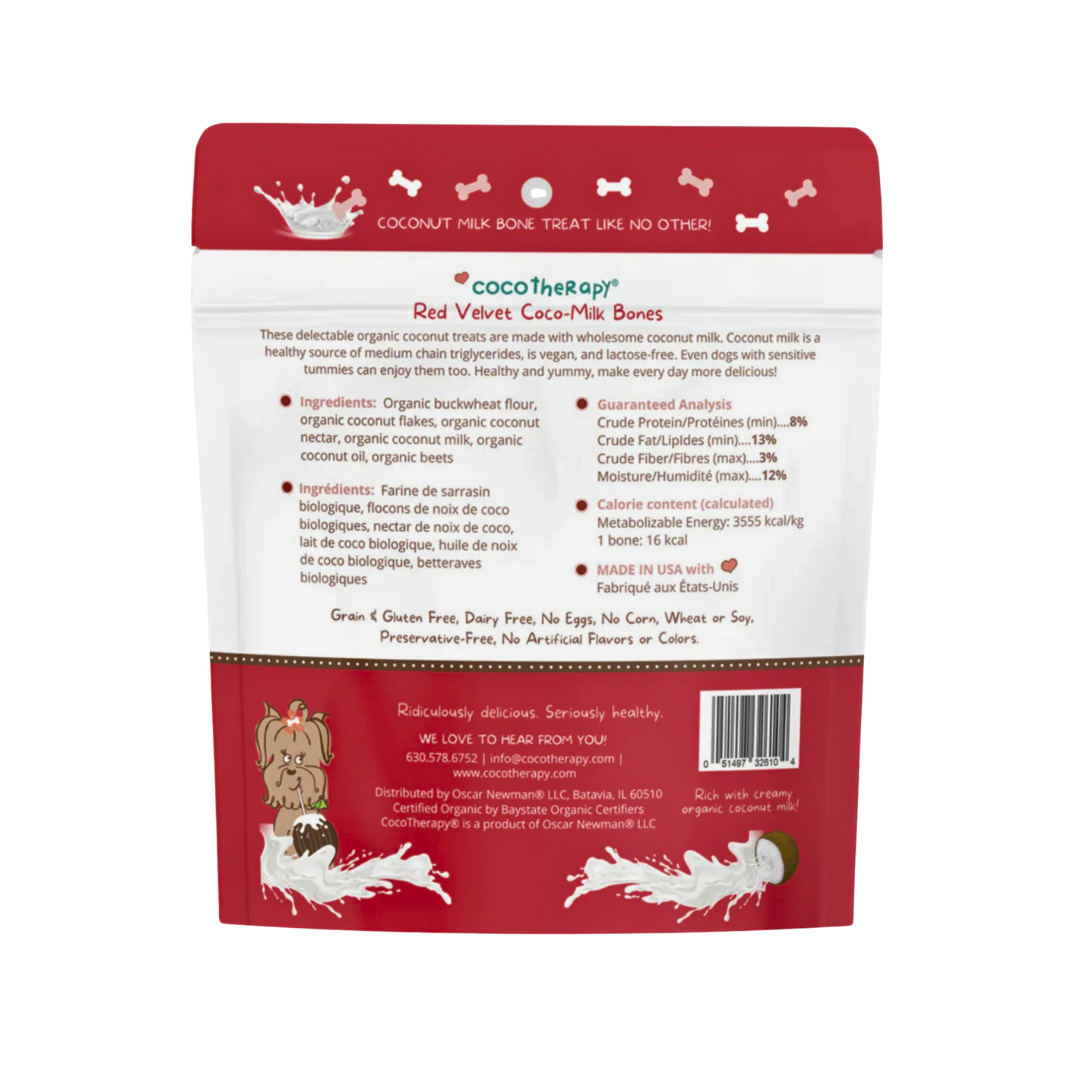 CocoTherapy Organic Coco-Milk Bones | Red Velvet