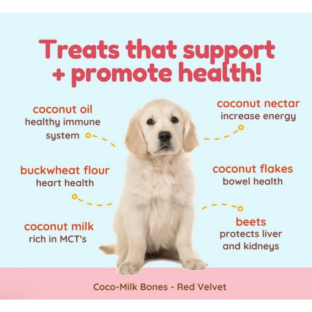 CocoTherapy Organic Coco-Milk Bones | Red Velvet