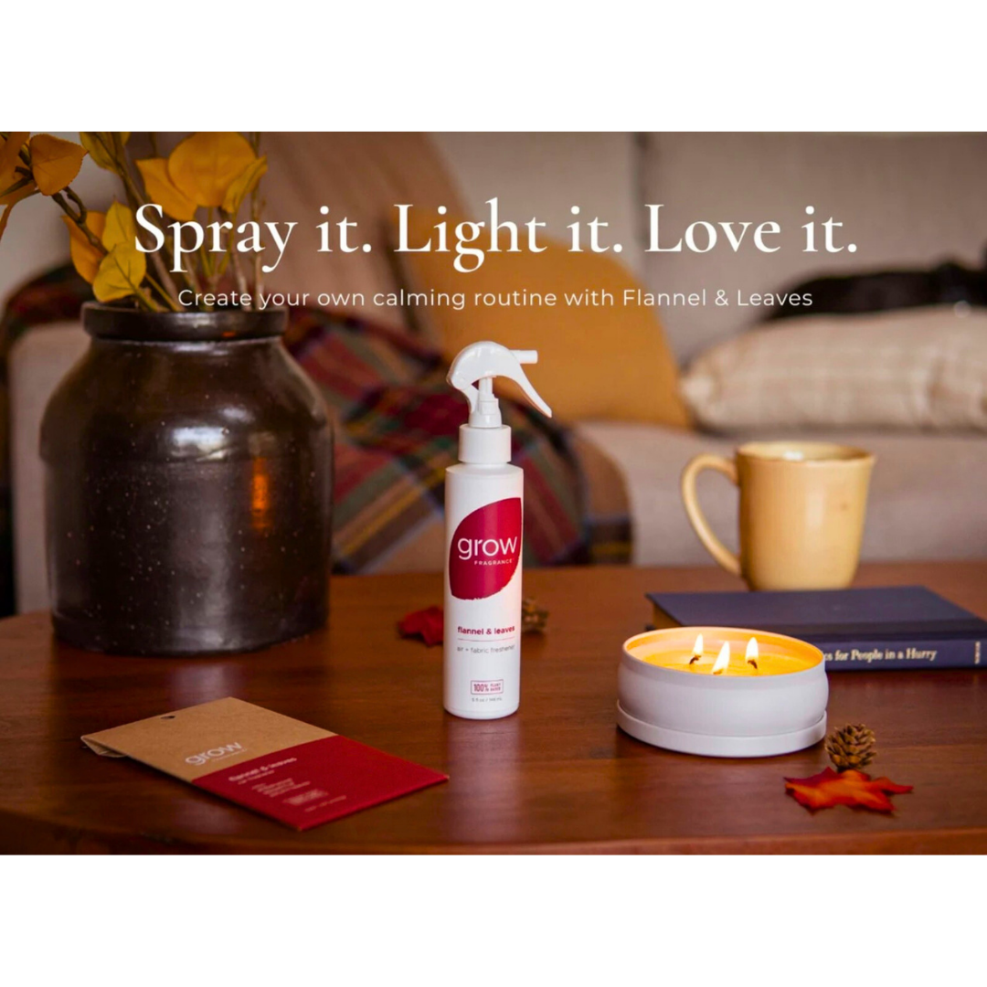 Grow Natural Air Freshener | Flannel + Leaves