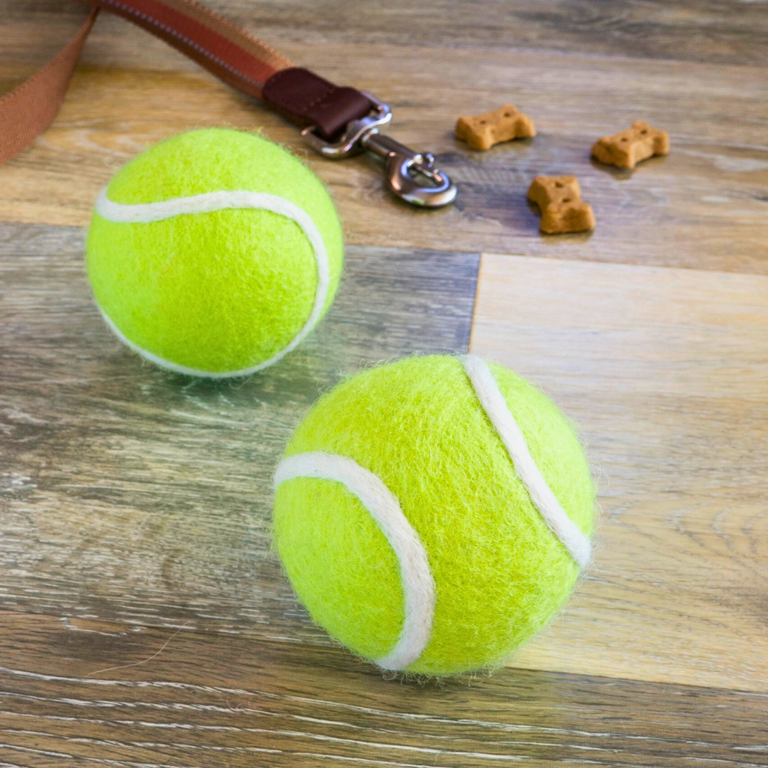 Friendsheep Organic Wool Tennis Dog Ball | Yellow