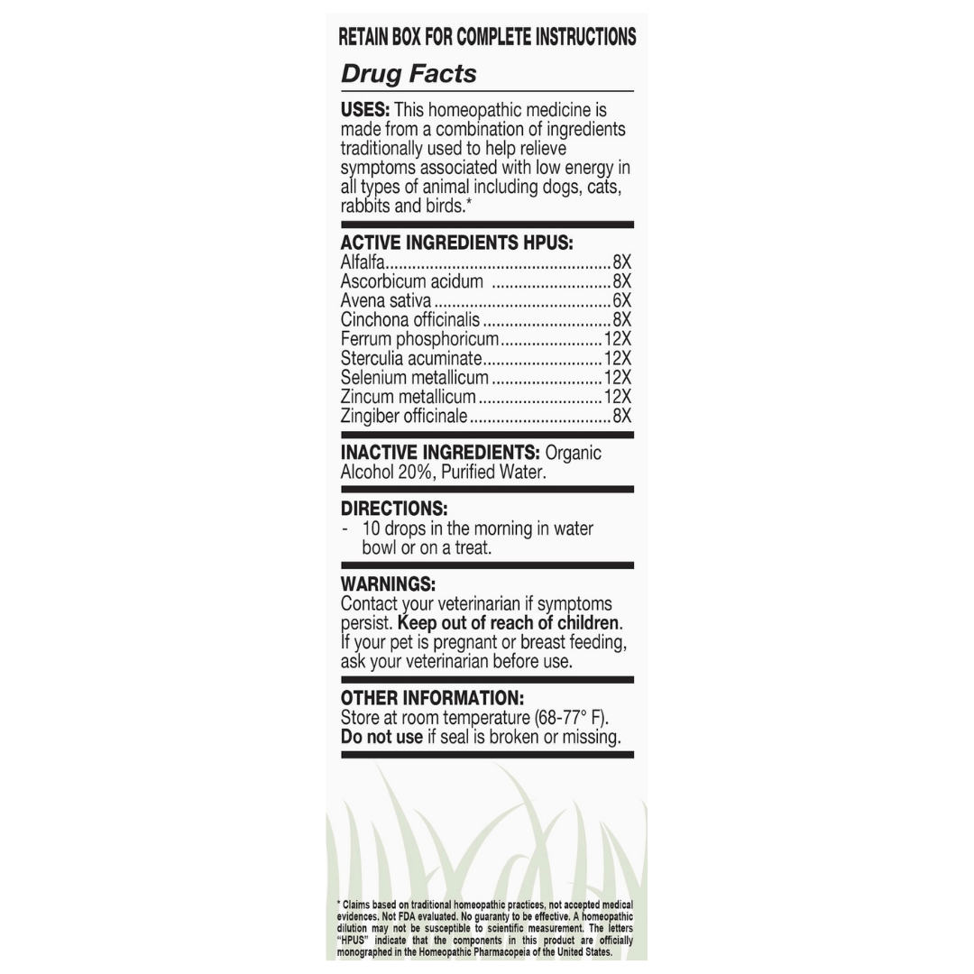Ollopets Energy | Homeopathic Stamina + Recovery Support