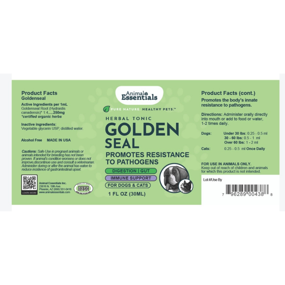 Animal Essentials Goldenseal | Promotes Resistance to Pathogens