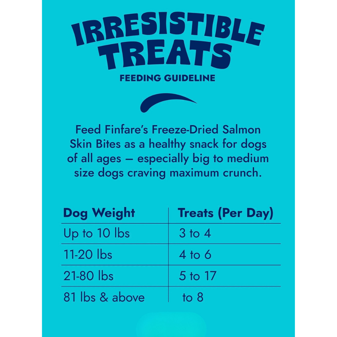 Finfare Freeze-Dried Salmon Skin Bites