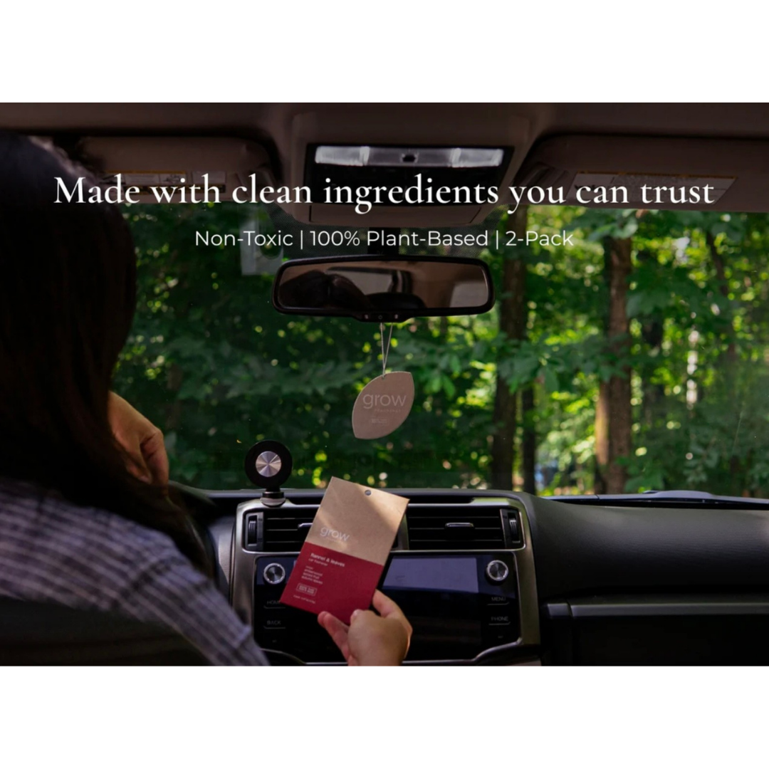 Grow Natural Car Fresheners | Flannel + Leaves