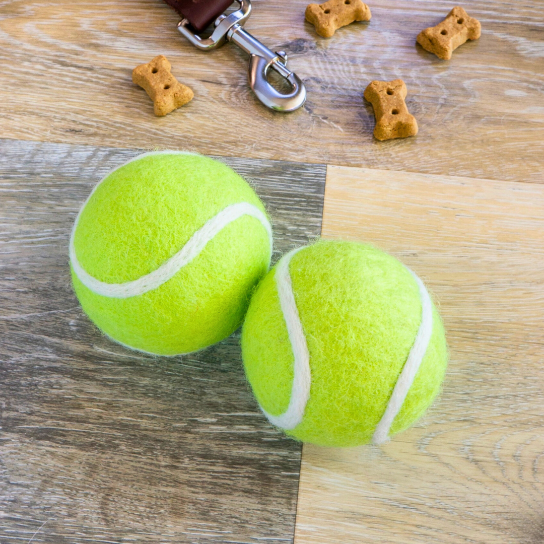 Friendsheep Organic Wool Tennis Dog Ball | Yellow