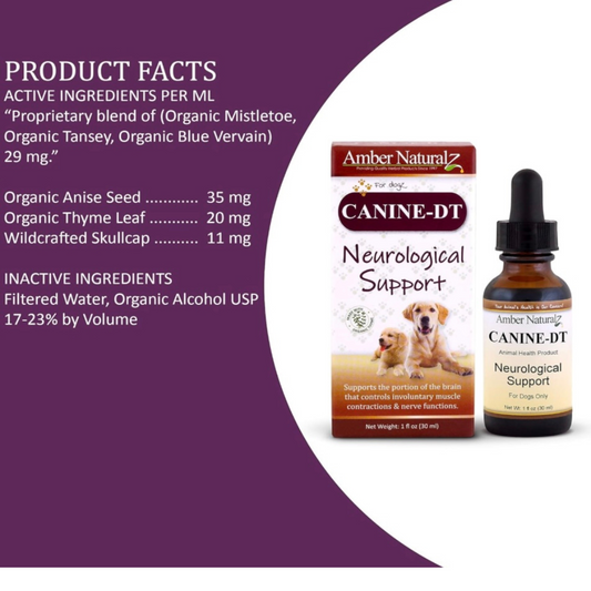 Amber NaturalZ Canine-DT | Natural Herbal Neurological + Nerve Support