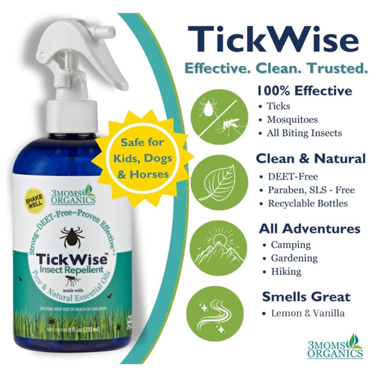 3 Moms Organics Tickwise | Natural Tick & Insect Repellent for Dogs