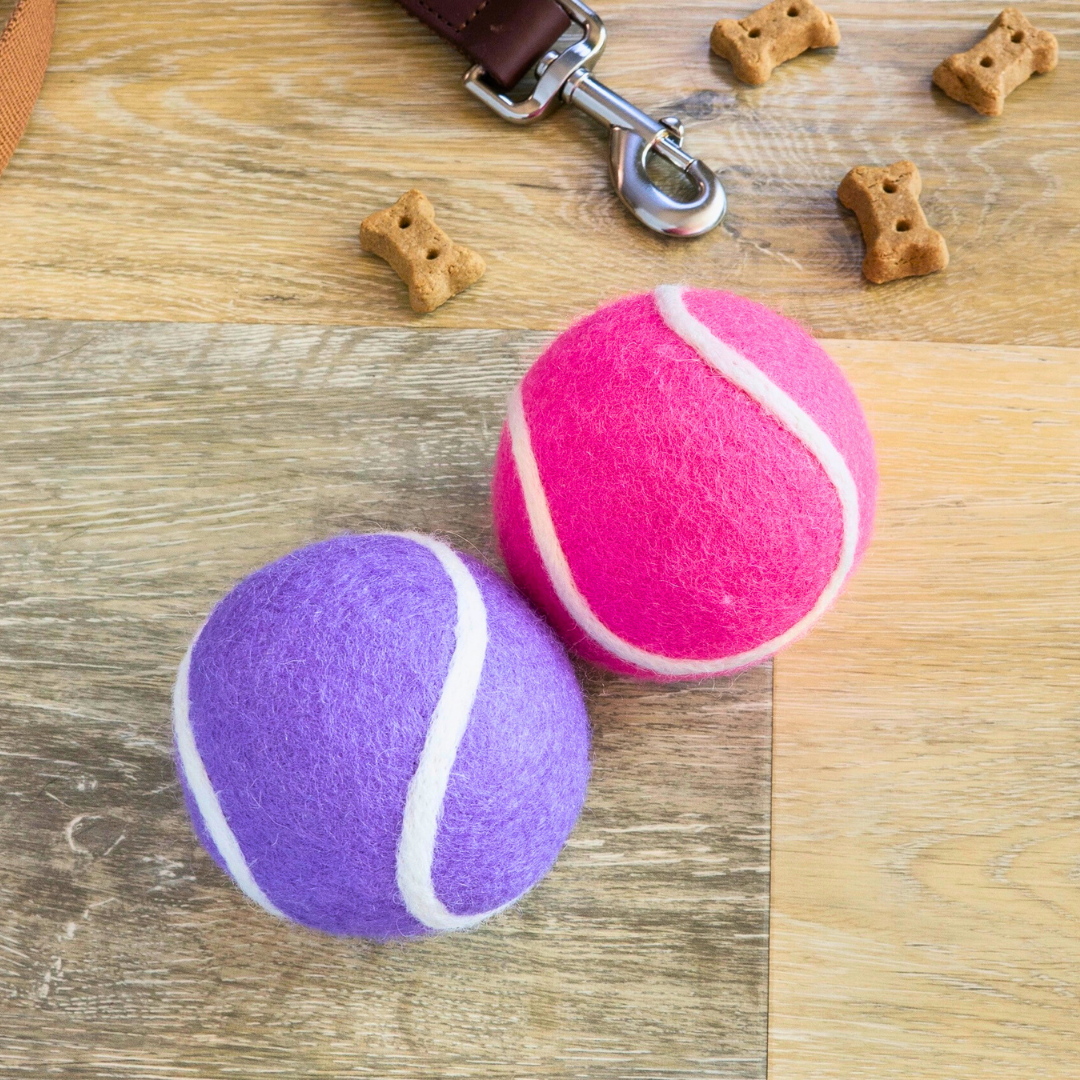Friendsheep Organic Wool Tennis Dog Ball | Purple