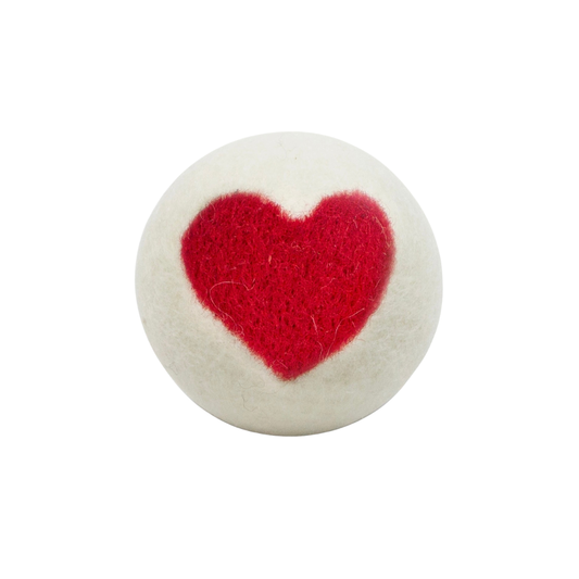 Friendsheep Organic Wool Heart Dog Ball