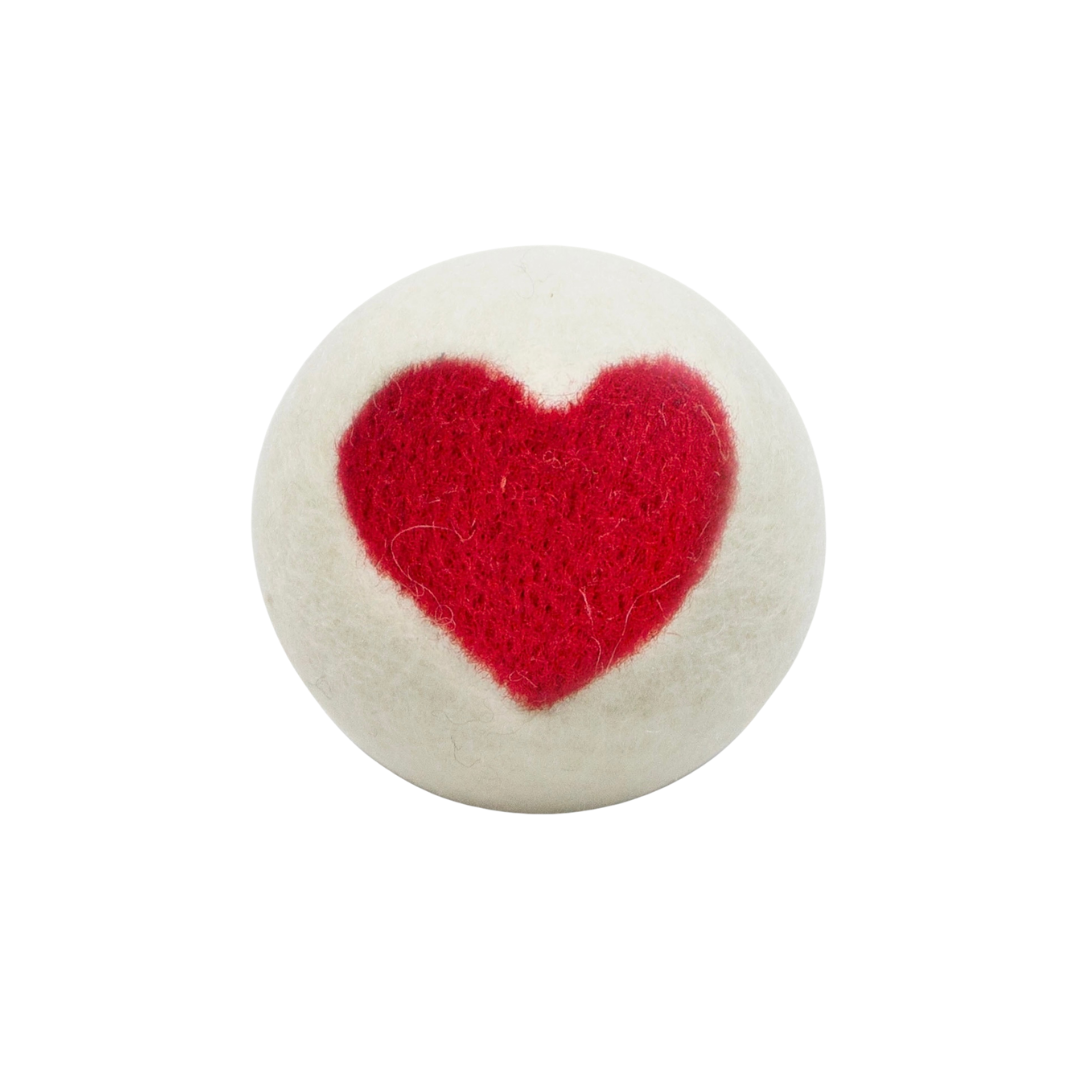Friendsheep Organic Wool Heart Dog Ball