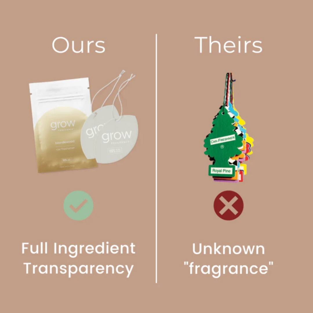 Grow Natural Car Fresheners | Green Tea Matcha