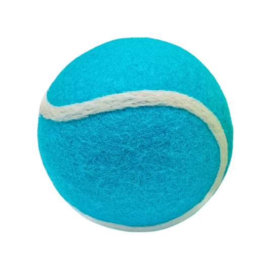 Organic Wool Tennis Dog Ball | Blue